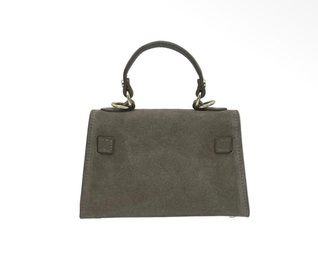 Mini-Ledertasche Livia in Taupe – echtes Leder | Made in Italy
