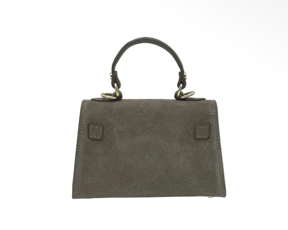 Mini-Ledertasche Livia in Taupe – echtes Leder | Made in Italy