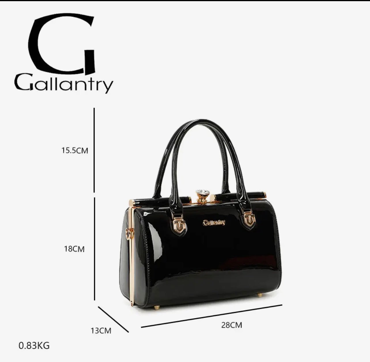 Rubina – Elegante Handtasche mit Golddetails