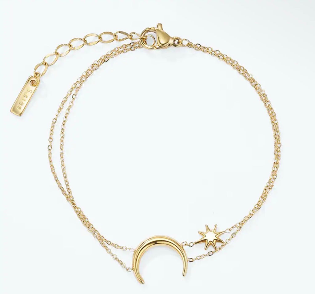 Armband Luna – Goldener Mondzauber