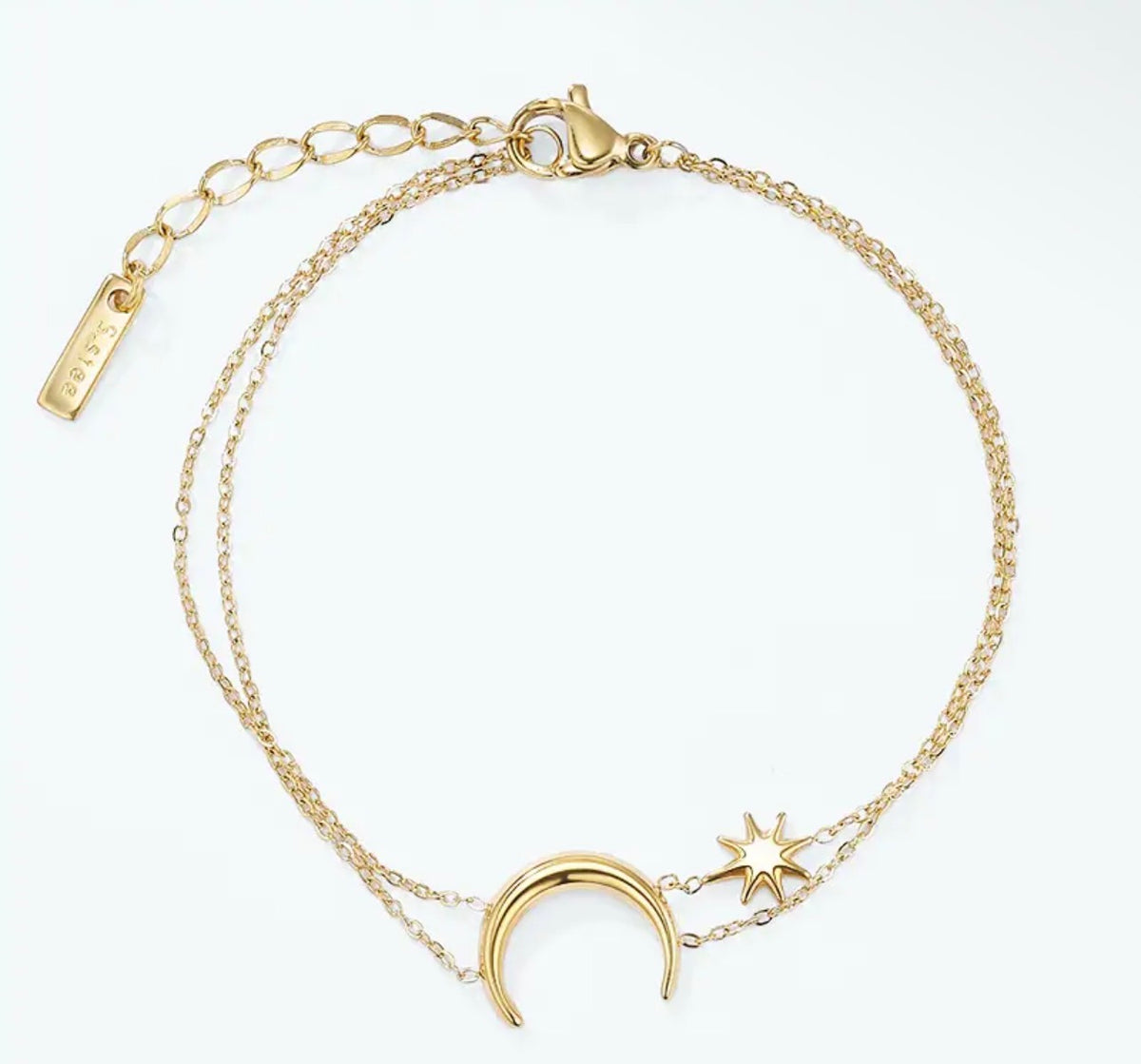 Armband Luna – Goldener Mondzauber