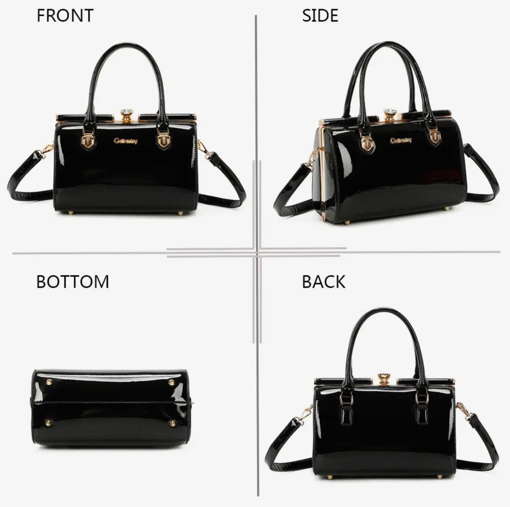 Rubina – Elegante Handtasche mit Golddetails