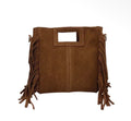 Wildledertasche Alessia mit Fransen – Cognac | Made in Italy