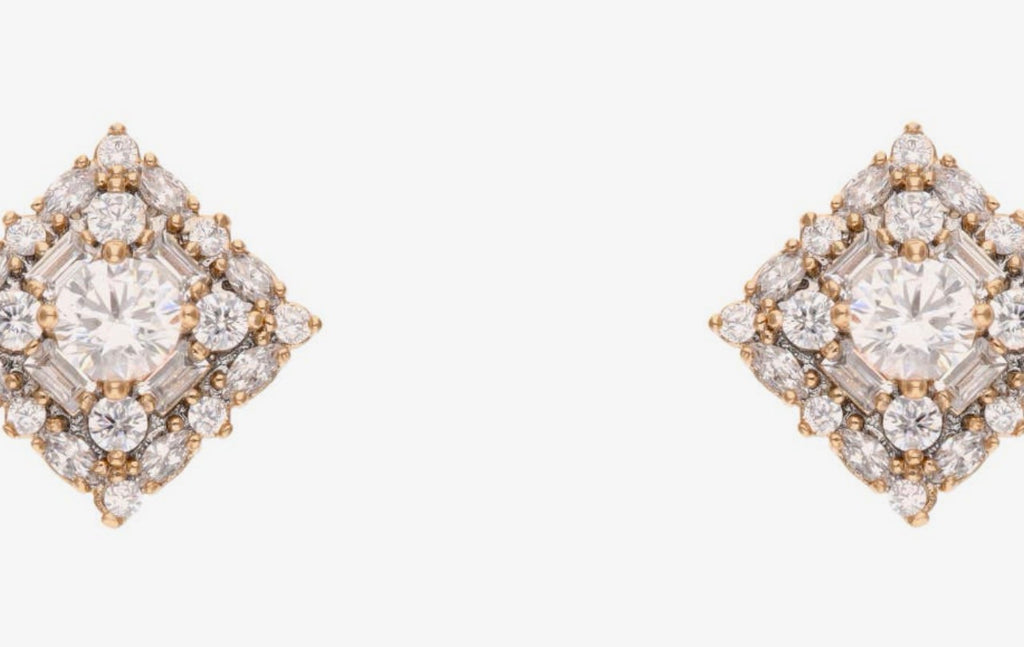 Gina – Geometrische Ohrringe mit Zirkonia
