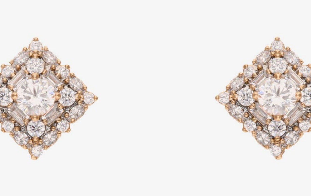 Gina – Geometrische Ohrringe mit Zirkonia
