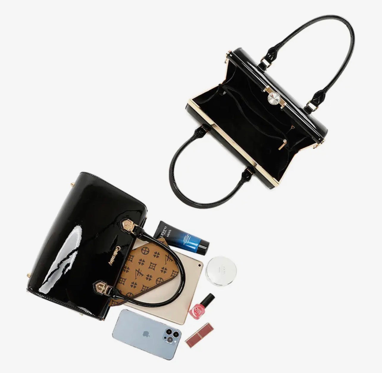 Rubina – Elegante Handtasche mit Golddetails