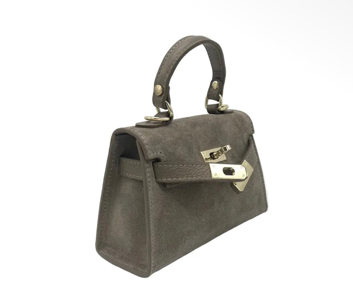Mini-Ledertasche Livia in Taupe – echtes Leder | Made in Italy