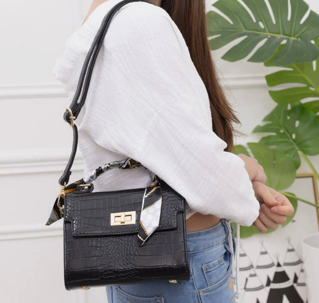Vivienne – Handtasche in Krokodiloptik